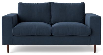 An Image of Swoon Evesham Velvet 2 Seater Sofa - Granite Grey