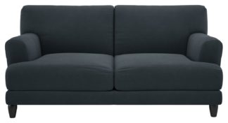 An Image of Habitat Askem 2 Seater Velvet Sofa - Charcoal