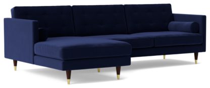 39dcc351417b6dd3cb7935606b5d40e3e1e39af87fd9d8e64e76befed4470d04.jpg An Image of Swoon Porto Velvet Left Hand Corner Sofa - Silver Grey
