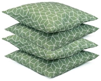 An Image of Streetwize Outdoor Cushion Green - Pack of 4