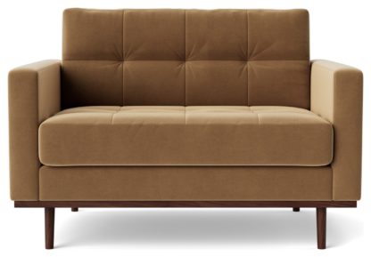 3e488196dba23bcef1babaff4fb95d5da9afe458af3ad4cca29342f016b3771b.jpg An Image of Swoon Berlin Velvet Cuddle Chair - Fern Green