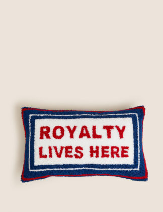 An Image of M&S Royalty Coronation Textured Bolster Cushion