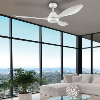 An Image of EGLO Antibes Ceiling Fan & Light White