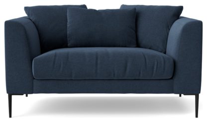 An Image of Swoon Alena Velvet Cuddle Chair - Biscuit