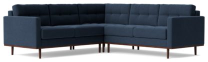 An Image of Swoon Berlin Velvet 5 Seater Corner Sofa - Burnt Orange