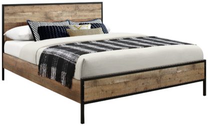 An Image of Birlea Urban Rustic Kingsize Bed Frame - Brown