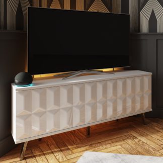 An Image of Elevate SMART LED Corner TV Unit White