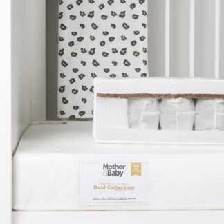 An Image of Mother&Baby Pure Gold Hypoallergenic Coir & Pocket Sprung Mattress White
