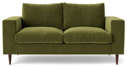 An Image of Swoon Evesham Velvet 2 Seater Sofa - Granite Grey