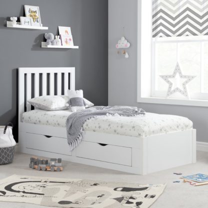 An Image of Appleby Single Bed, White White