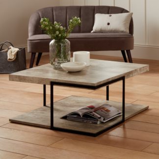 An Image of Pacific Jersey Lam Coffee Table, Grey Wood Effect Natural