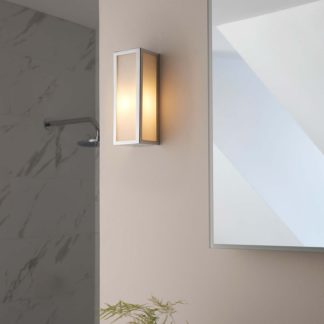 An Image of Daltra Small Bathroom Wall Light - Chrome Effect
