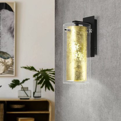 67339fbb3cc4b34d77a2d8017648e4e1060a836ad58076d0e0483f629426f6a0.jpg An Image of Eglo Pinto Wall Light - Gold