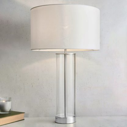 An Image of Gills Table Lamp - Nickel Effect
