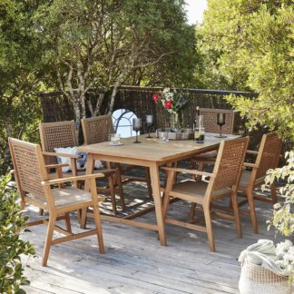 An Image of Miri 6 Seater Wooden Garden Dining Set