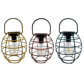 An Image of Homebase Edit Solar Cage Light (Assorted Colours)