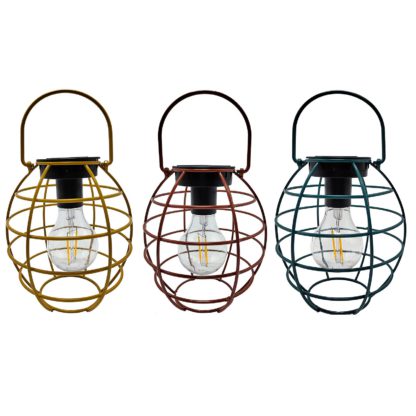 An Image of Homebase Edit Solar Cage Light (Assorted Colours)