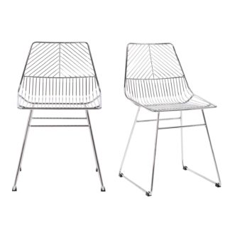 An Image of Siena Set of 2 Dining Chairs Chrome