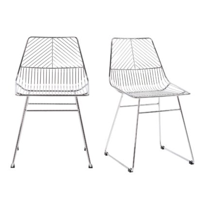 736114499766d5bbd62ef2cfaf9eda773023370b555668a02d2a08ce75b690cc.jpg An Image of Siena Set of 2 Dining Chairs Chrome
