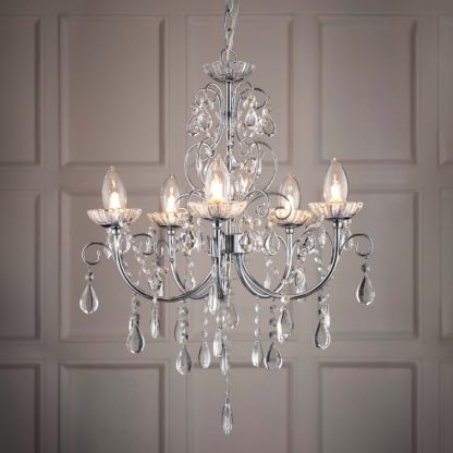 An Image of Shanzie Pendant Bathroom Ceiling Light - Chrome Effect