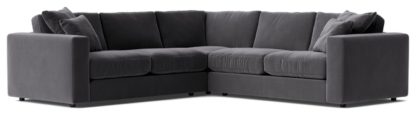 An Image of Swoon Althaea Velvet 5 Seater Corner Sofa - Burnt Orange