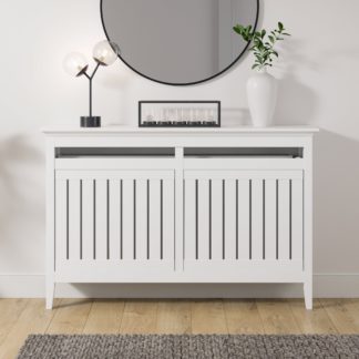 An Image of Lynton Radiator Cover White Lynton White