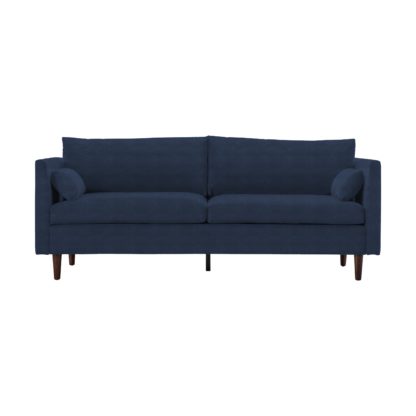 An Image of Telde 3 Seater Sofa in a Box, Velvet Indigo (Blue)