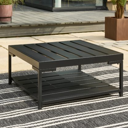 82a0c499d5e105eb0c4d6b699088160a840b9578bc0c5ec7761f28e52721d6f0.jpg An Image of Elements Black Modular Coffee Table Black
