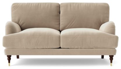 An Image of Swoon Charlbury Velvet 2 Seater Sofa - Fern Green