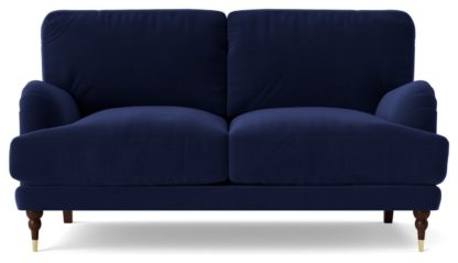 An Image of Swoon Charlbury Velvet 2 Seater Sofa - Fern Green