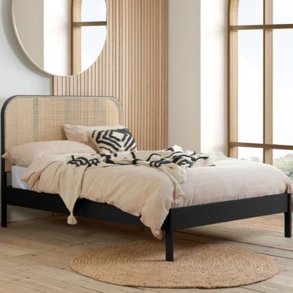 An Image of Margot Rattan Bed Black
