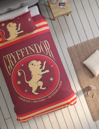 An Image of M&S Cotton Blend Gryffindor Bedding Set