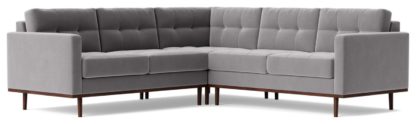 An Image of Swoon Berlin Velvet 5 Seater Corner Sofa - Burnt Orange