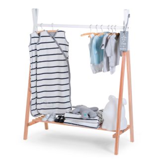 An Image of Childhome Tipi Clothes Rail Natural