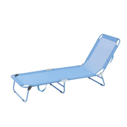 An Image of Bahari Folding Sunbed - Blue