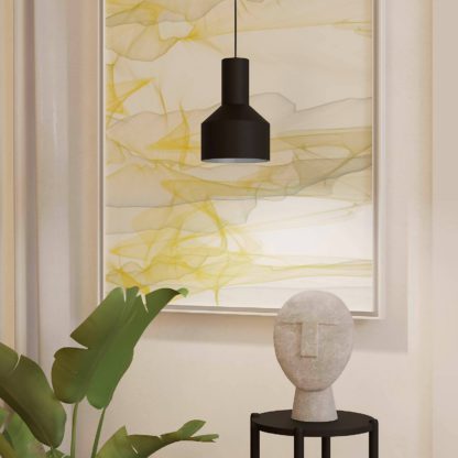 An Image of Eglo Casibare Pendant Ceiling Light - Black