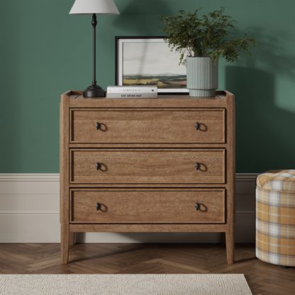 An Image of Portland 3 Drawer Chest Natural