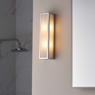 An Image of Daltra Large Bathroom Wall Light - Chrome Effect