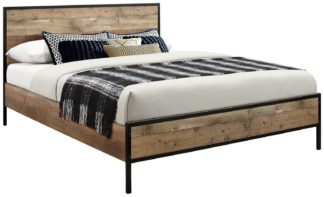 An Image of Birlea Urban Rustic Double Bed Frame - Brown