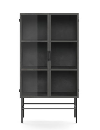 An Image of M&S X Fired Earth Charcoal Display Cabinet