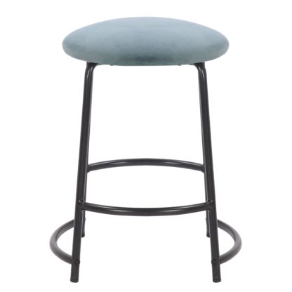 99280d1b06a731806606ec8513b9e0b8c9e907ea7cafdf83f81ac0573f2a6a97.jpg An Image of Stannis Velvet Stool Black