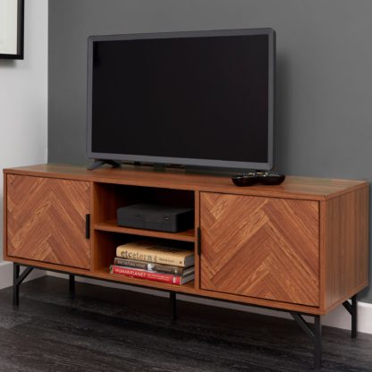 An Image of Rowe TV Unit Dark Wood (Brown)