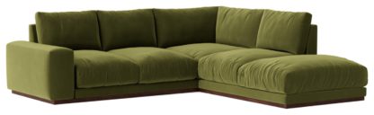 a0692da2cfdd067aaee9c71300919191109839bacc9f18df09b5a1be18ab5d26.jpg An Image of Swoon Denver Velvet Right Hand Corner Sofa - Silver Grey
