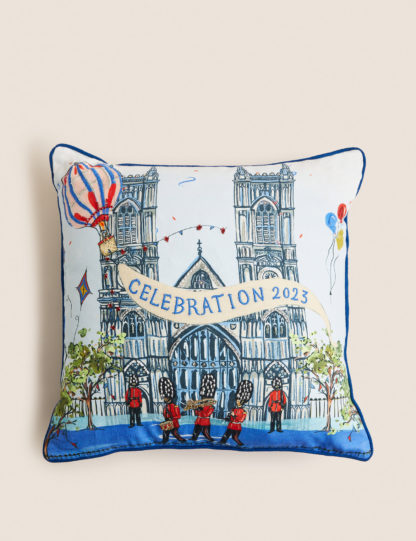 An Image of M&S Pure Cotton Coronation Light-Up Cushion