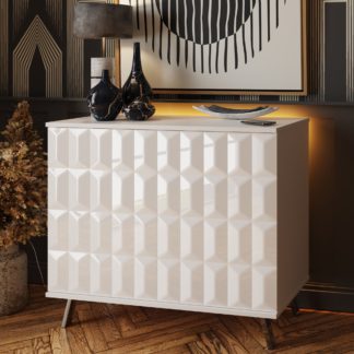 An Image of Elevate SMART LED Small Sideboard White