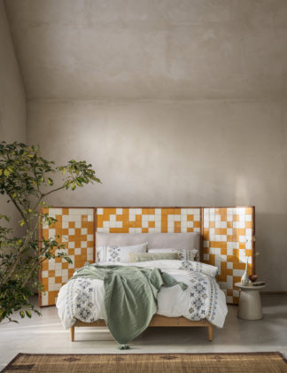 An Image of M&S X Fired Earth Acapulco Amaya Pure Cotton Bedding Set