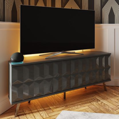 An Image of Elevate SMART LED Corner TV Unit White