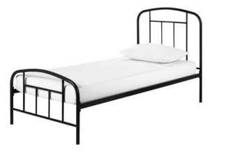 An Image of Habitat Pippa Single Metal Bed Frame - Black