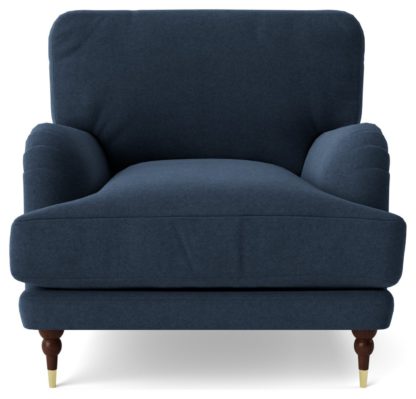 An Image of Swoon Charlbury Velvet Armchair - Fern Green