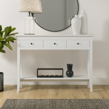 An Image of Lynton Console Table White Lynton White